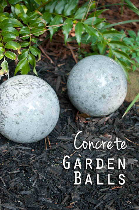 Backyard DIY Concrete Garden Balls