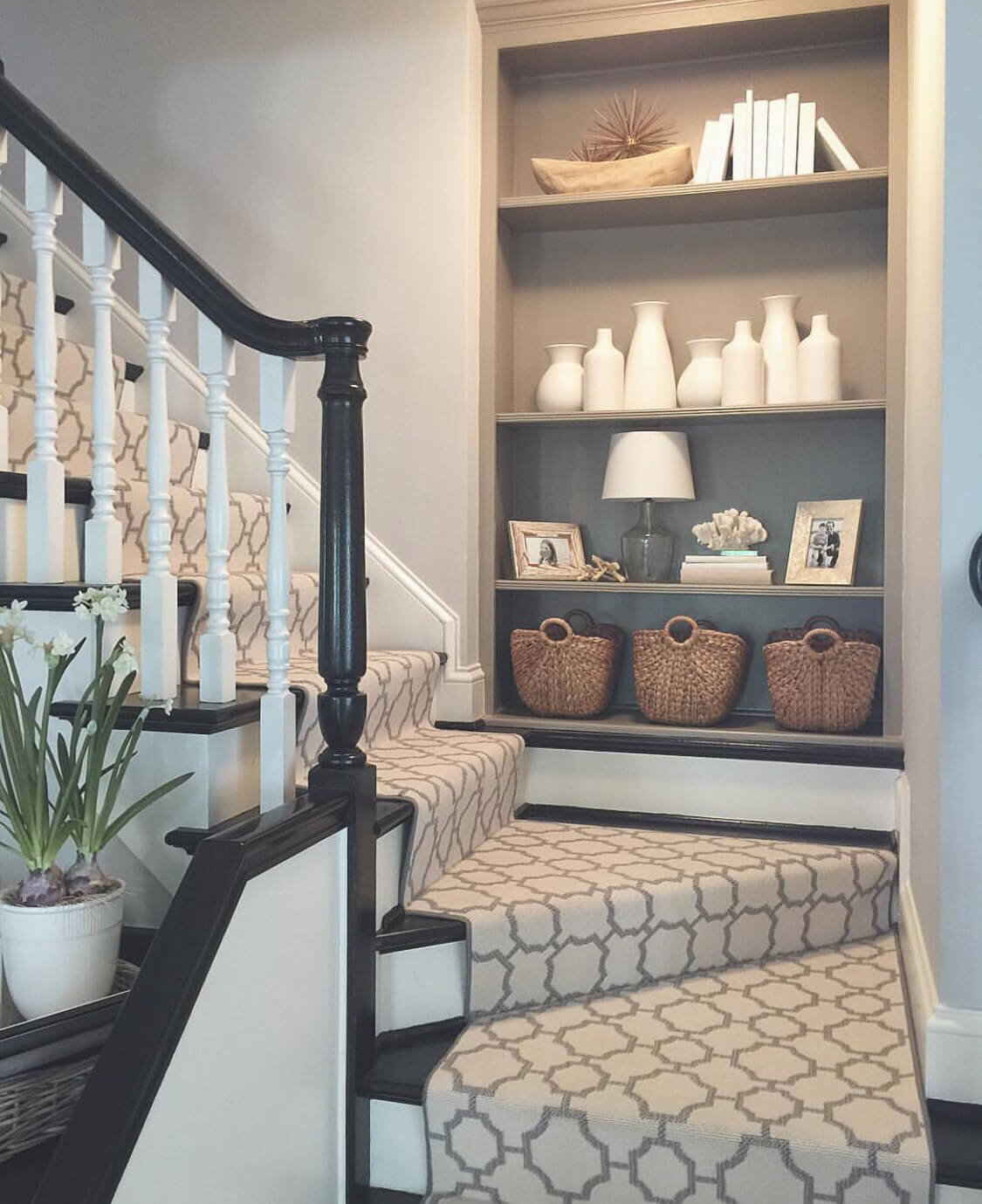 Reveal Secrets Decorative Staircase Shelving Ideas 44