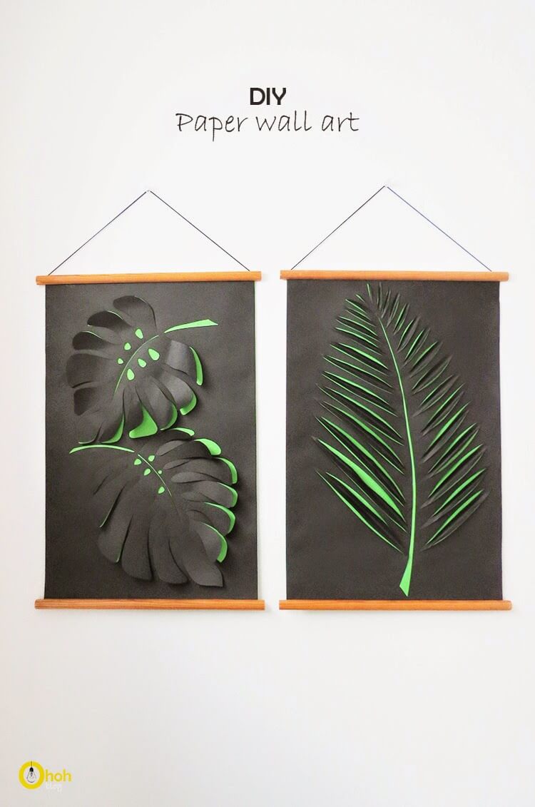 Paper Art Leaf Wall Hangings