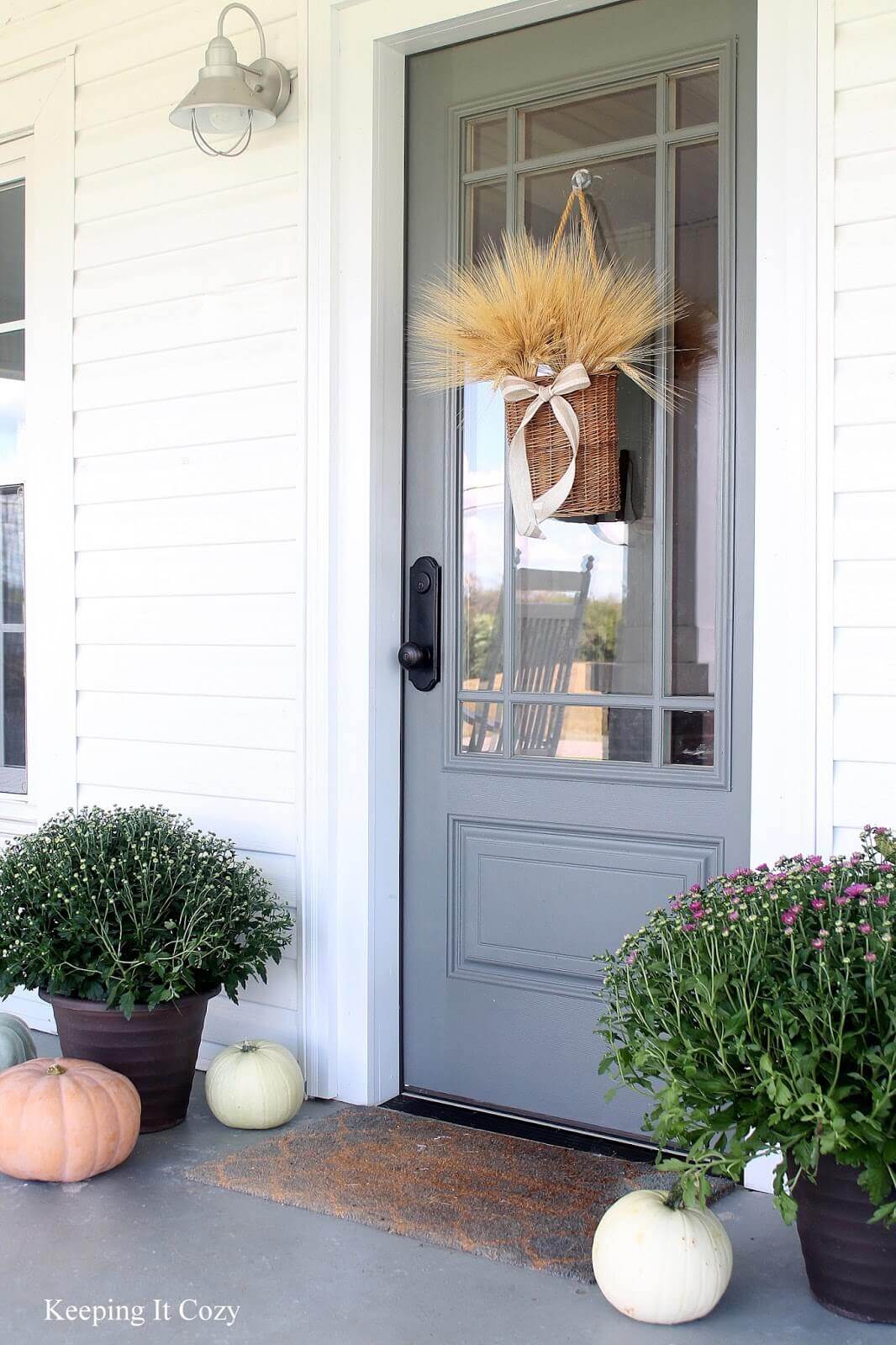 Greyscale Mirrored Modern Front Door