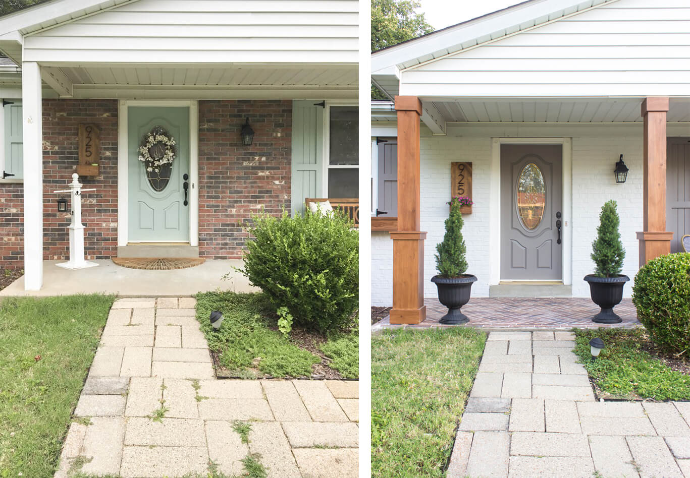 Total Porch Makeover from Columns to Colors