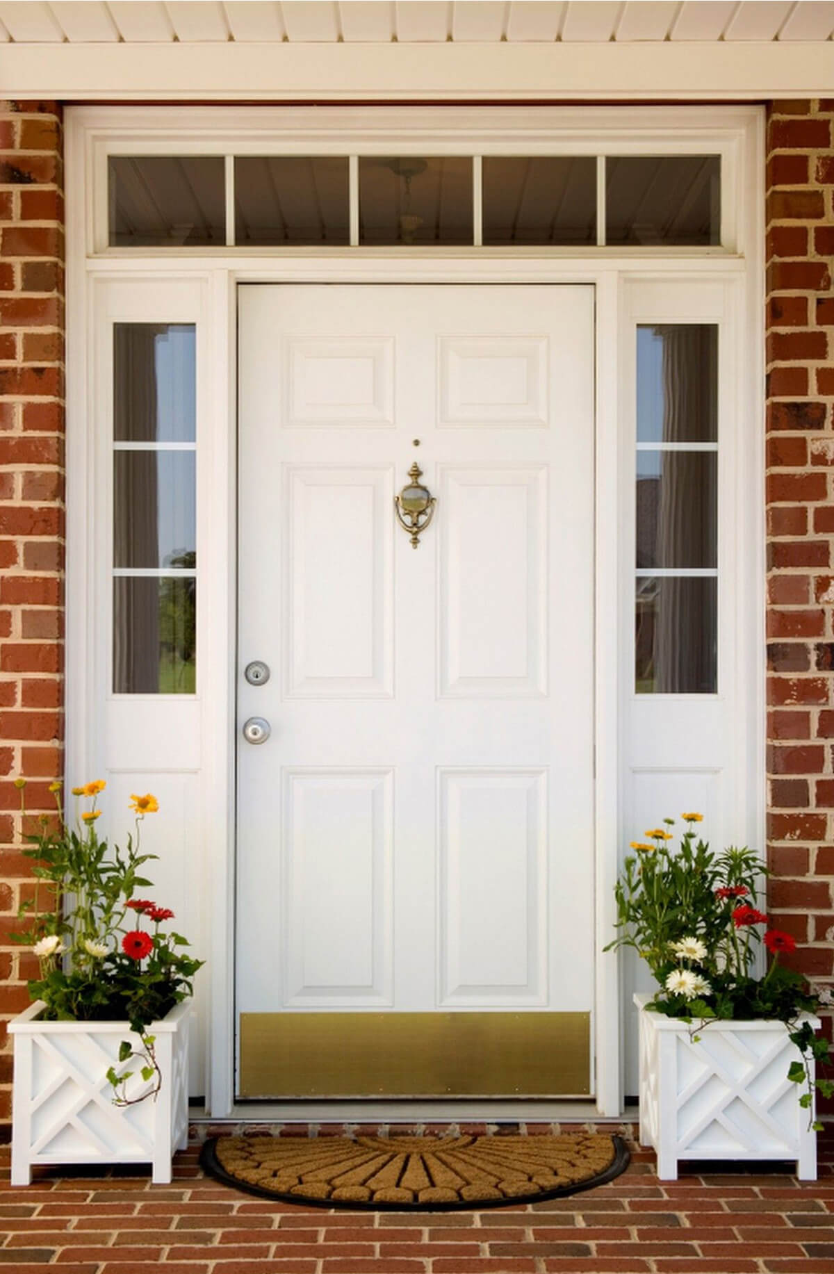 White Door and Red Brick