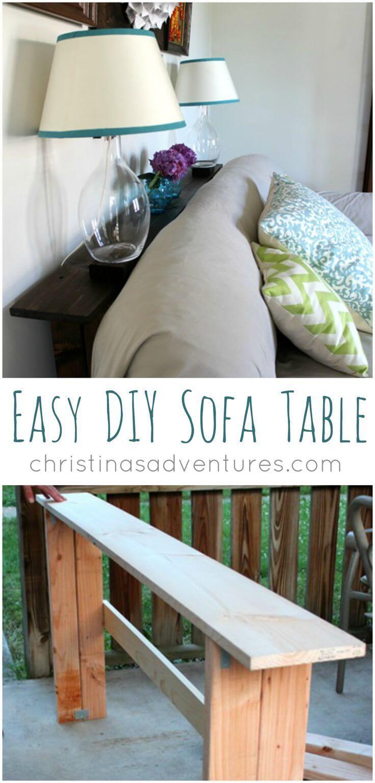 Beginner Friendly Simple 2x4 Sofa Table