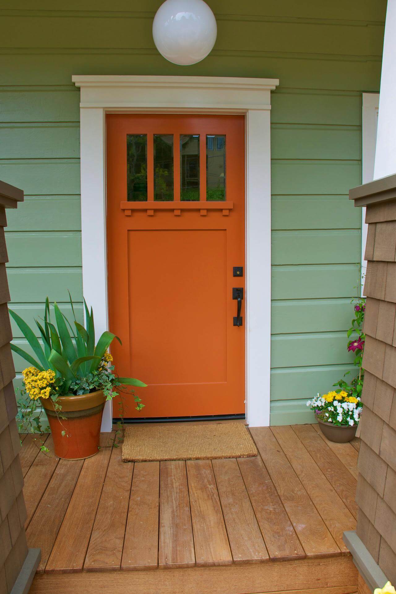 Bold, Bright And Beautiful Orange Front Door