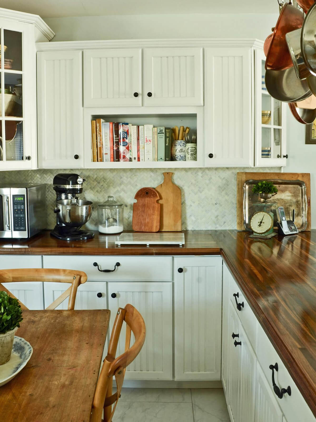 Paneled Cabinet with White and Black