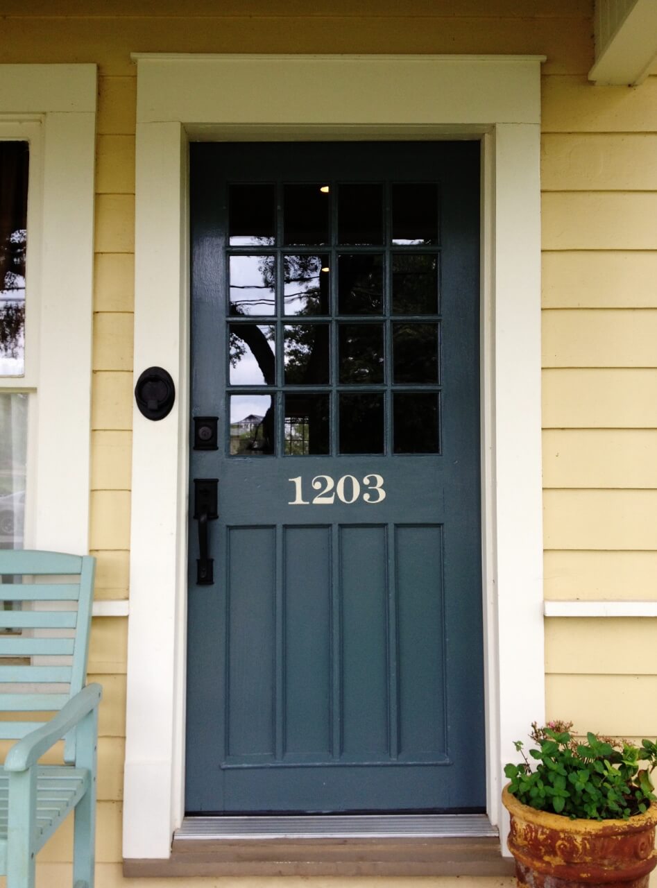 silver blue paint for front door