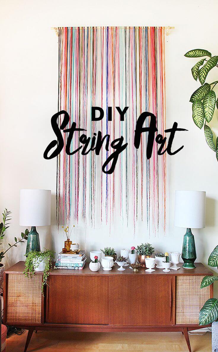 Wall Hanging Ideas For Bedroom - 20 Easy Diy Yarn Art Wall Hanging ...