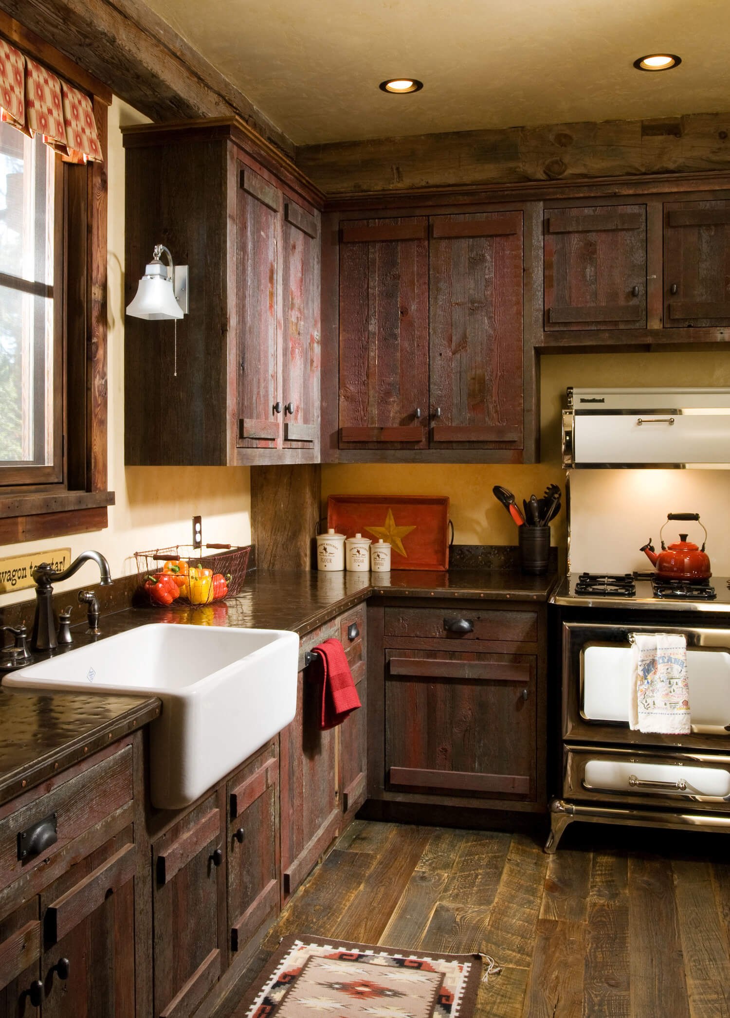 Dark Oak Unfinished Farmhouse Cabinets