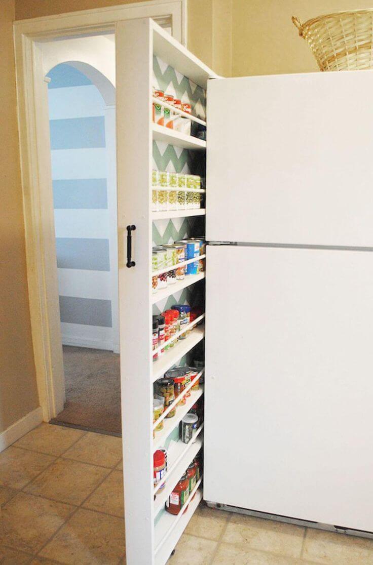 Murphy Bed Inspired Rollout Pantry Concept