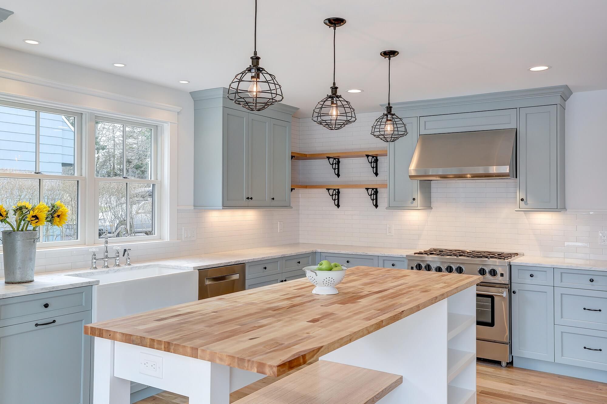 farmhouse kitchen island light