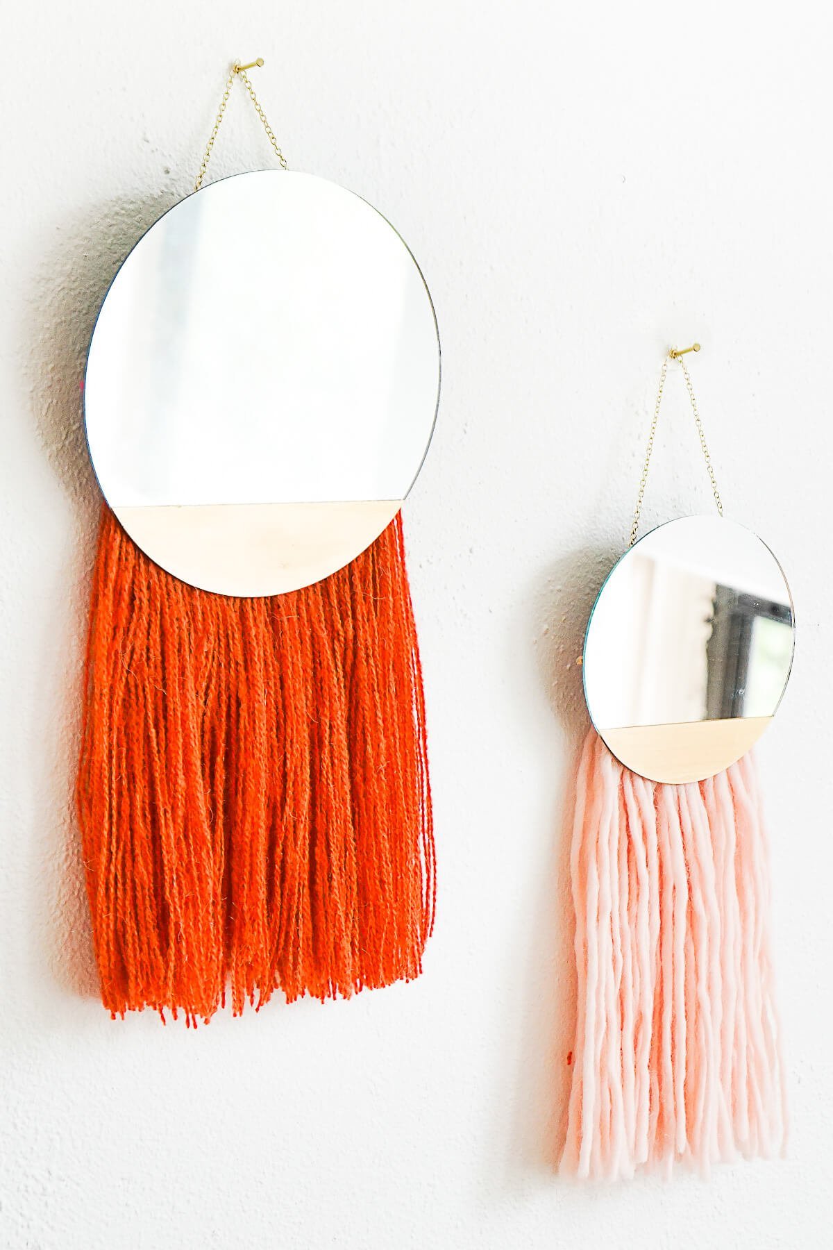 Mirror and String Wall Décor Tassels