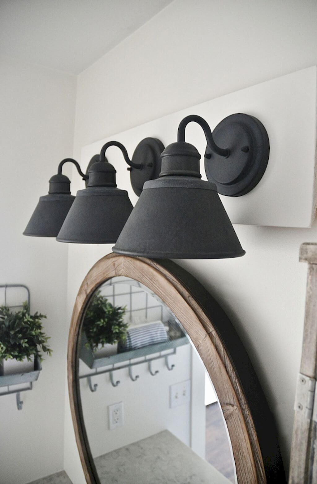 Matte Black Gooseneck Light Post Bathroom Fixture