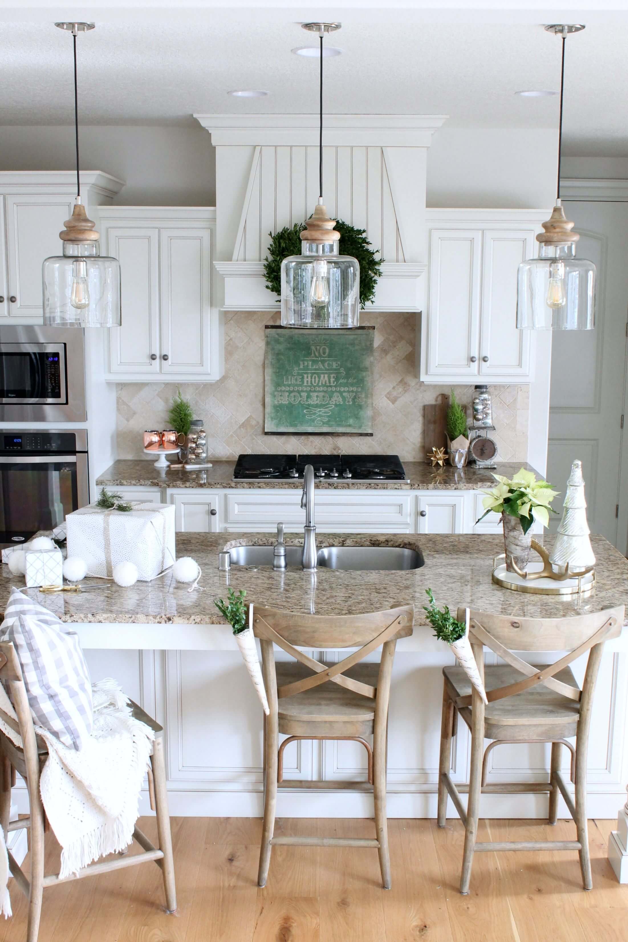 Classic White Cabinets with Beveled Edges