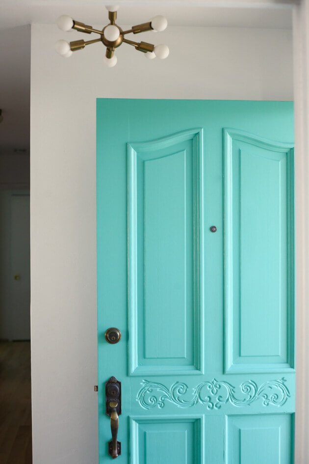 Porch Freshness with Turquoise Door