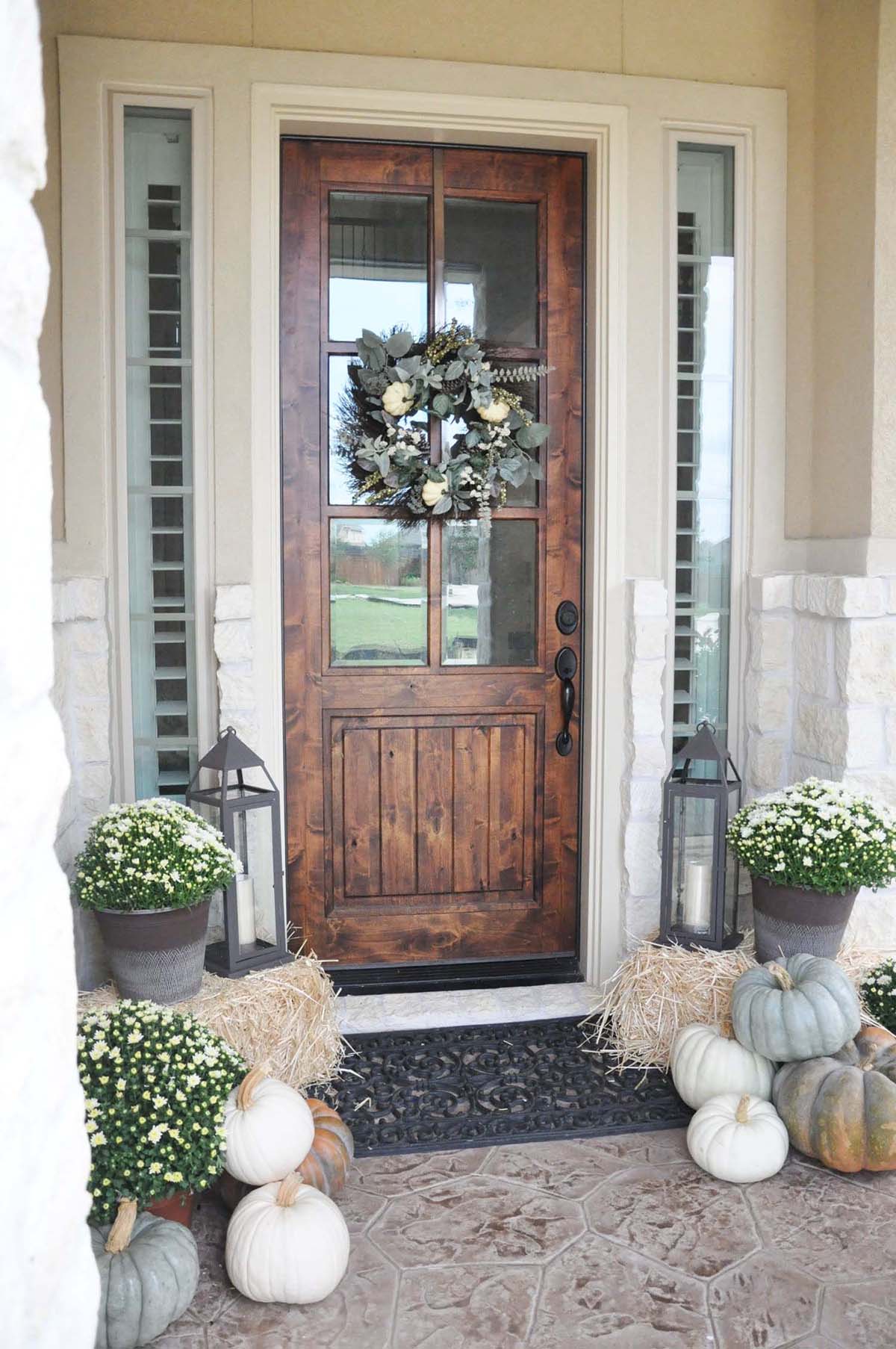 Chocolate Brown Windowed Front Door Homebnc