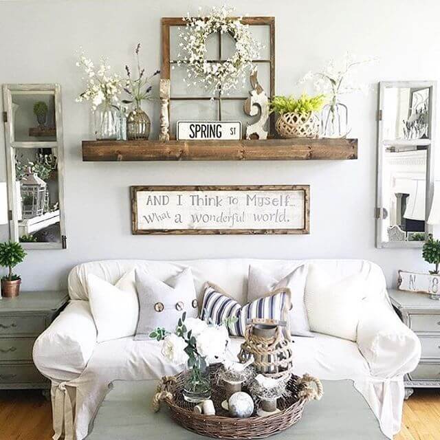 Rustic Window with Cotton Wreath