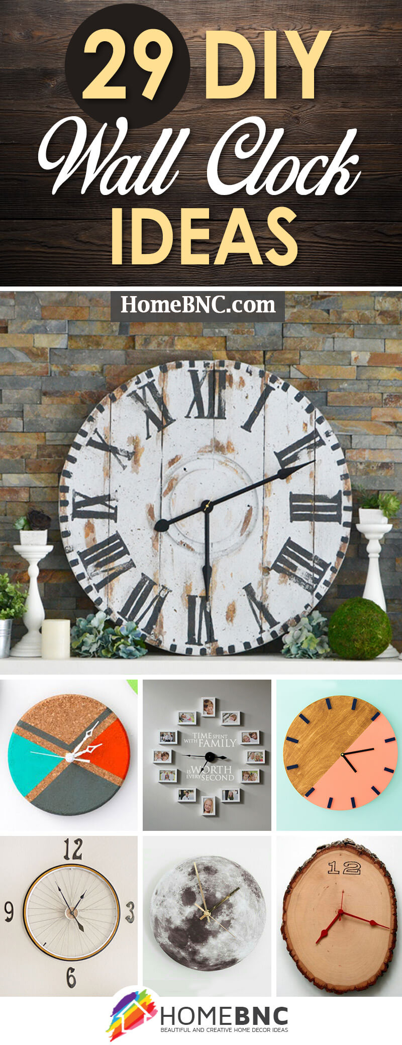 29 Best DIY Wall Clock Ideas And Designs For 2023   Diy Wall Clock Ideas Pinterest Share Homebnc V2 