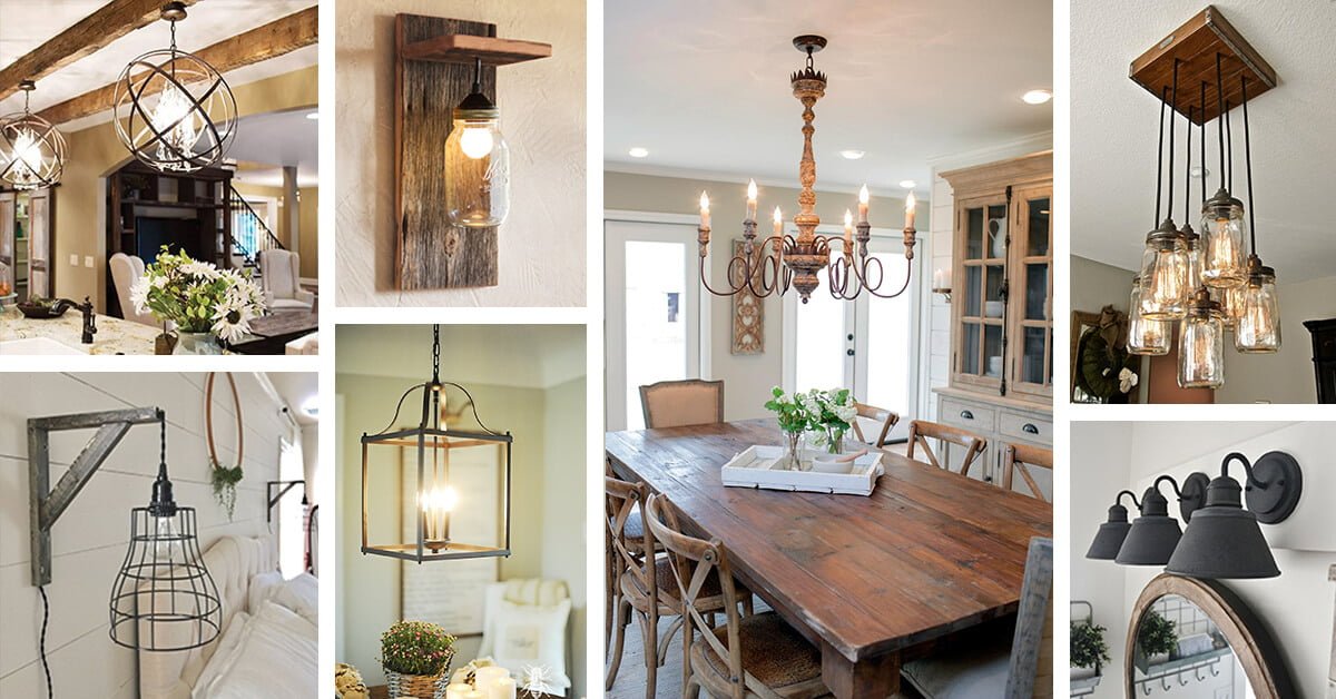 50 Best Farmhouse Lighting Ideas And, Over Dining Table Lighting Ideas Uk