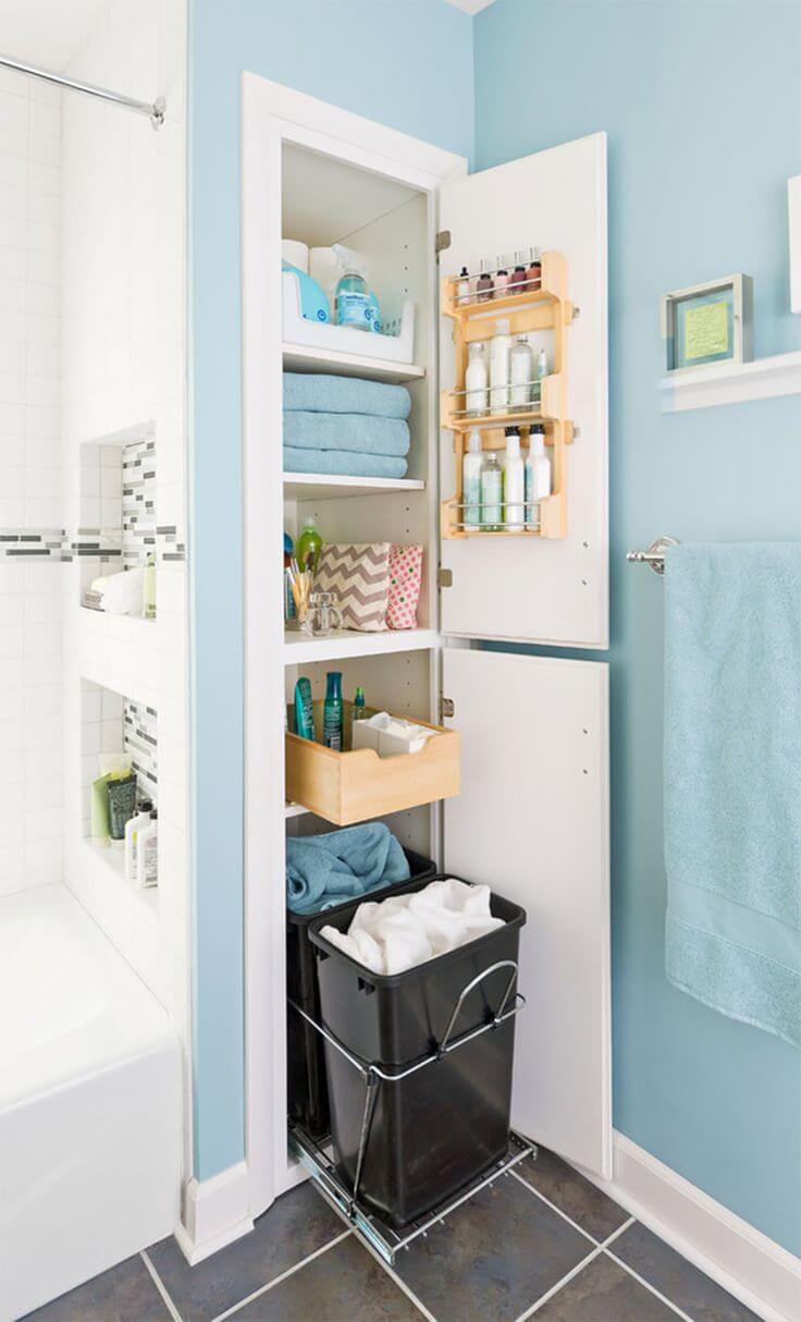 Linen Closet with Storage Shelves