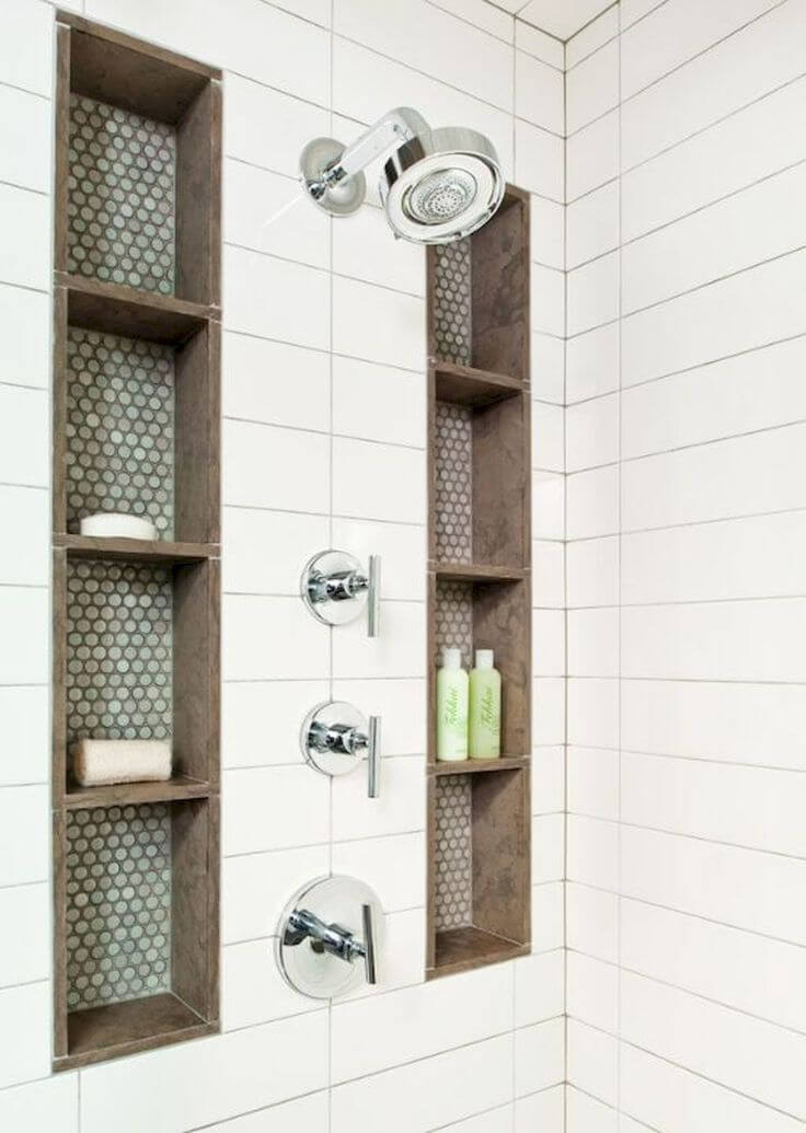 25 Best Builtin Bathroom Shelf and Storage Ideas for 2018