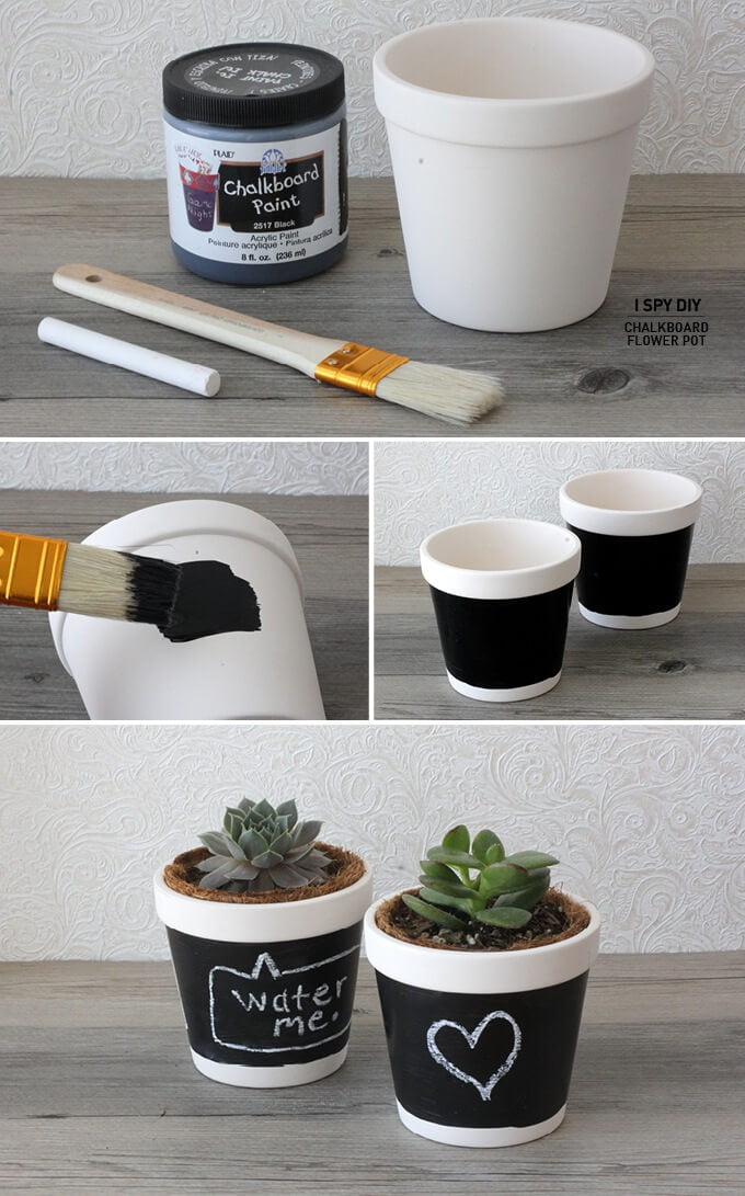 Help Your Succulents Talk with Chalkboard Paint