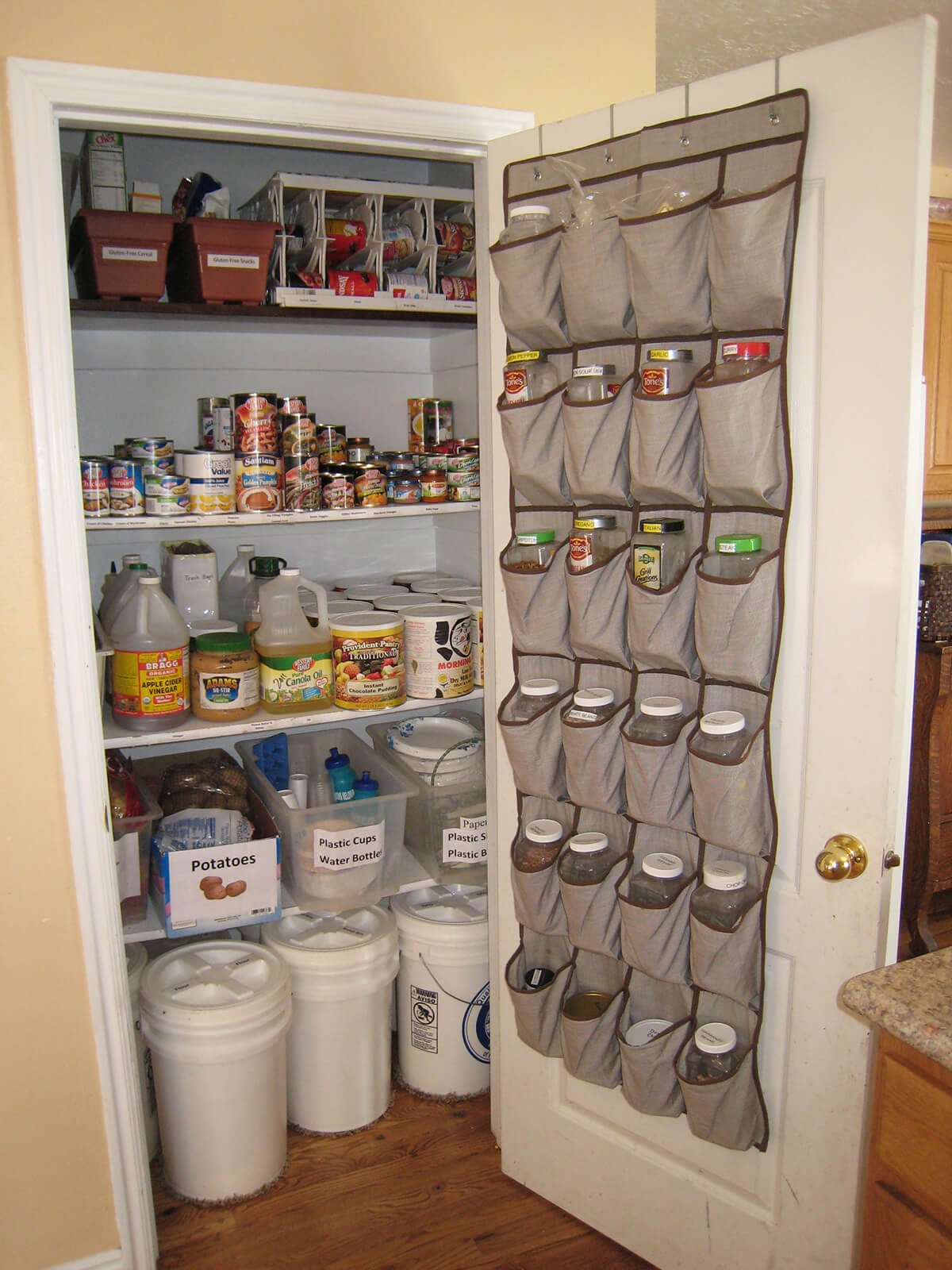 Shoe Organizers Filled With Spices