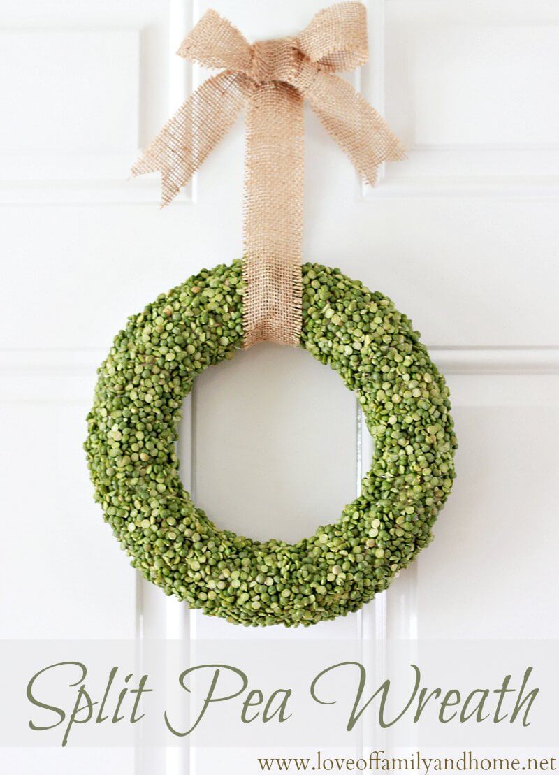 Understated Wreath with Natural Green Peas