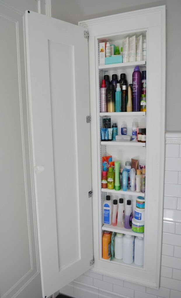 Extra Tall Medicine Cabinet with Wooden Door