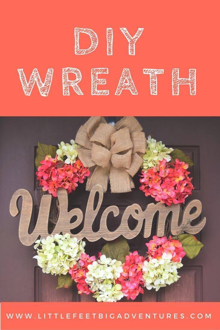 Welcoming Wreath with Pink and White Forsythia