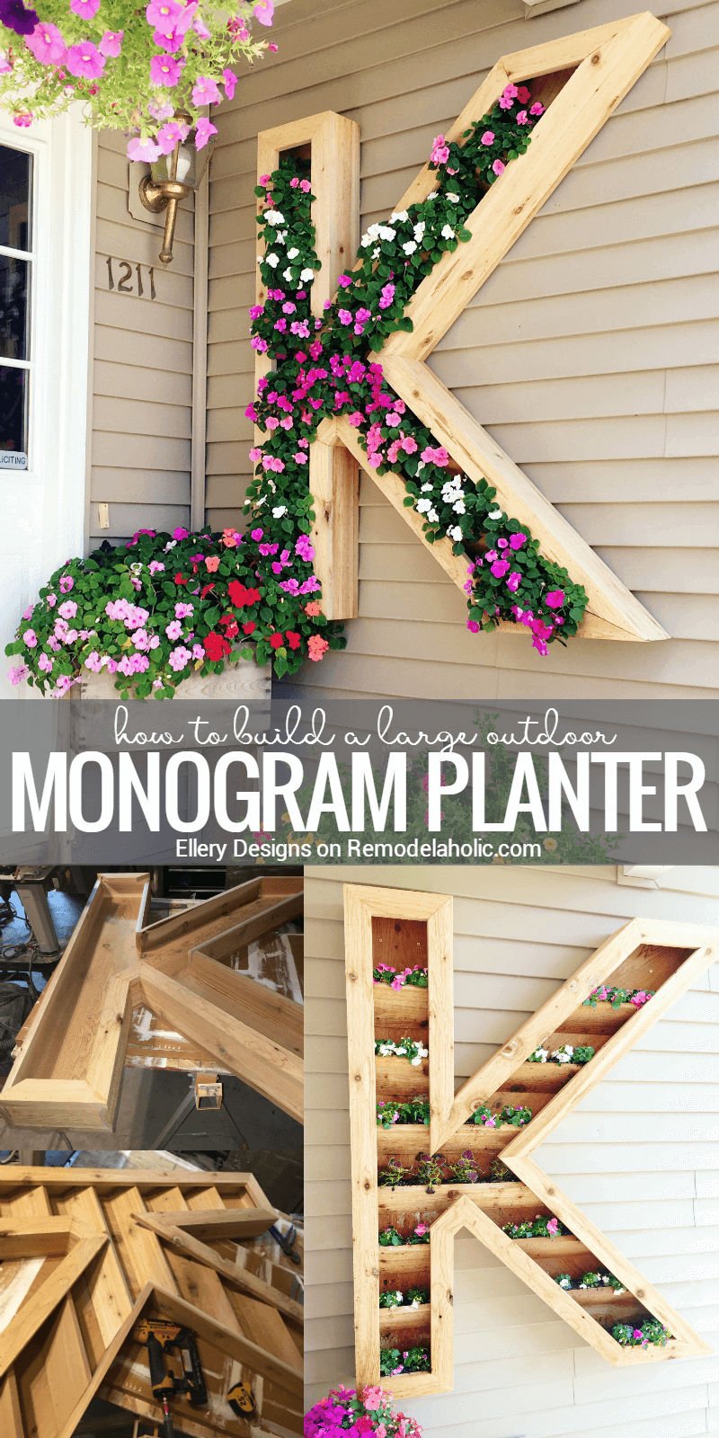 Monogram Wall Planter Picture Tutorial