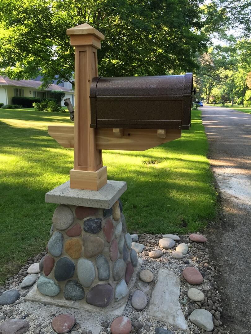 Substantial Mailbox with Masonry Base