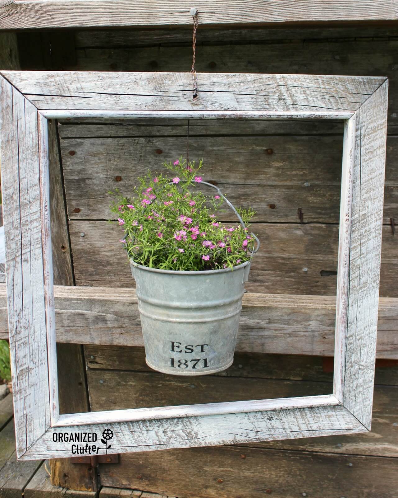 Highlight a Pot with a Distressed Frame