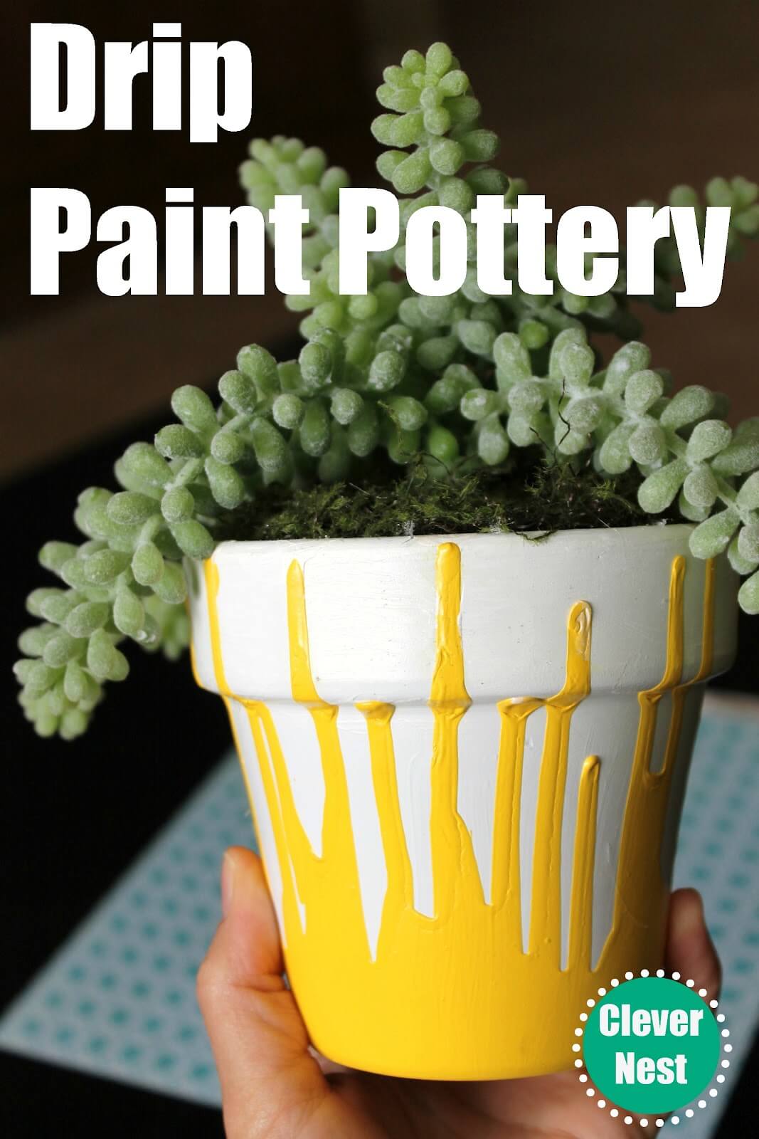 Simple Drip Paint Pottery Hack