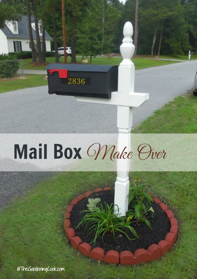 Classy White Post with Flower Garden