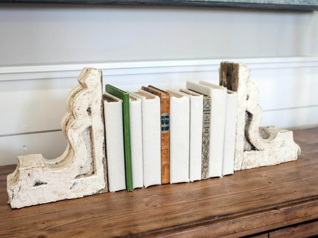 Antique Wall Brackets as Bookends