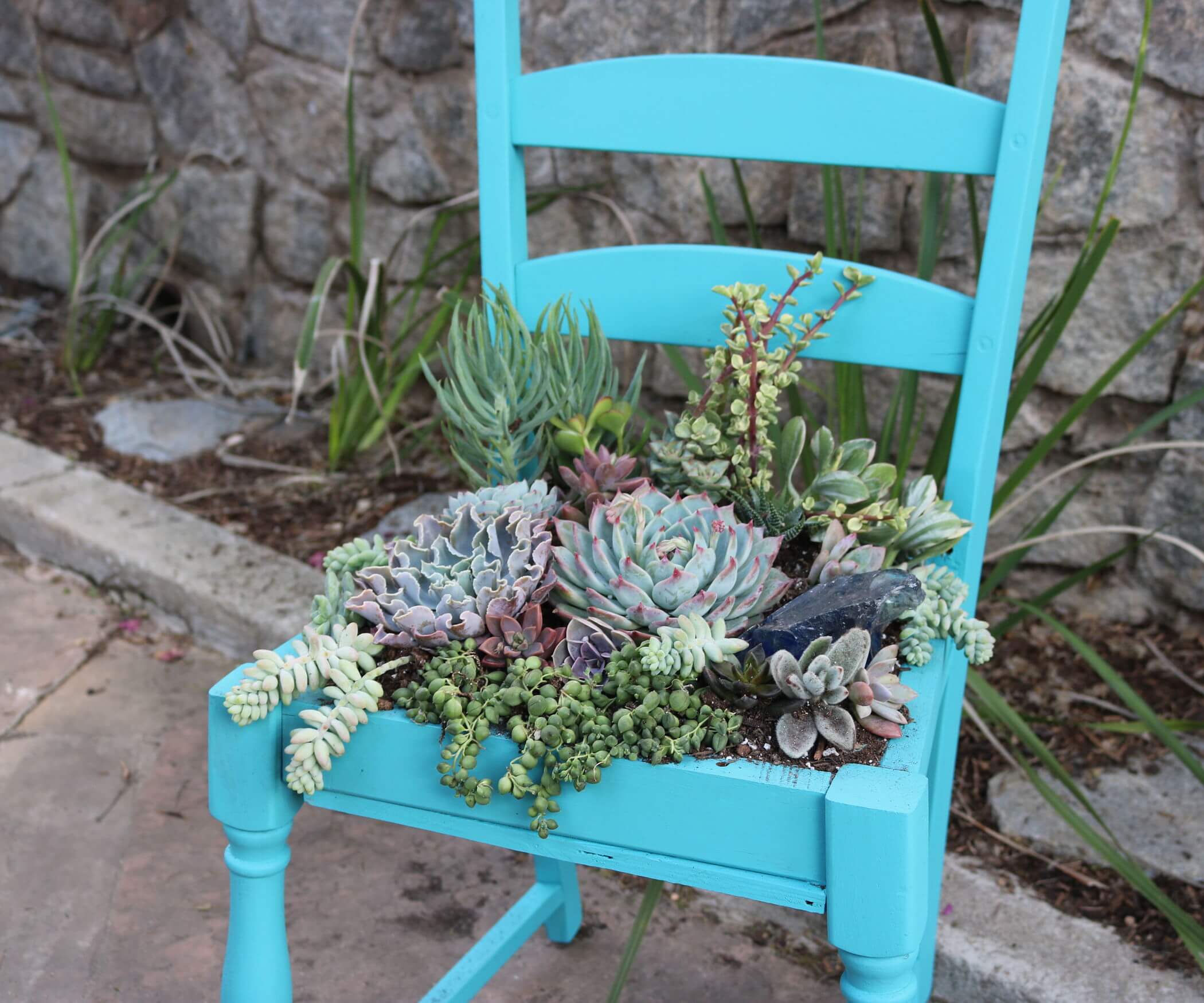 Give a Succulent Garden Its Own Seat