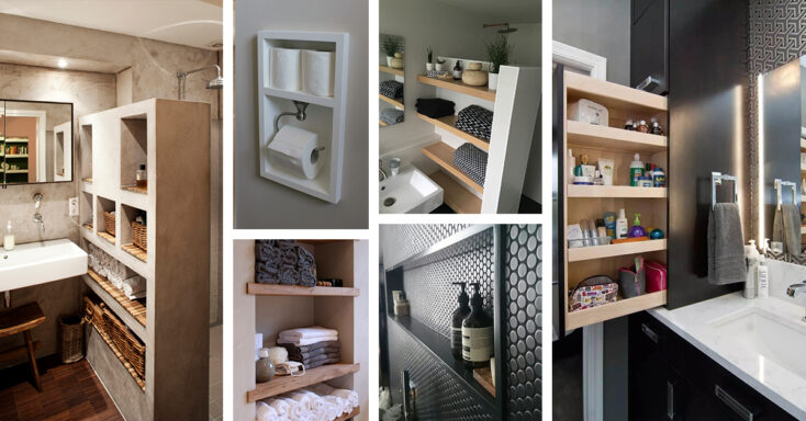Featured image for 25 Brilliant Built-in Bathroom Shelf and Storage Ideas to Keep You Organized with Style