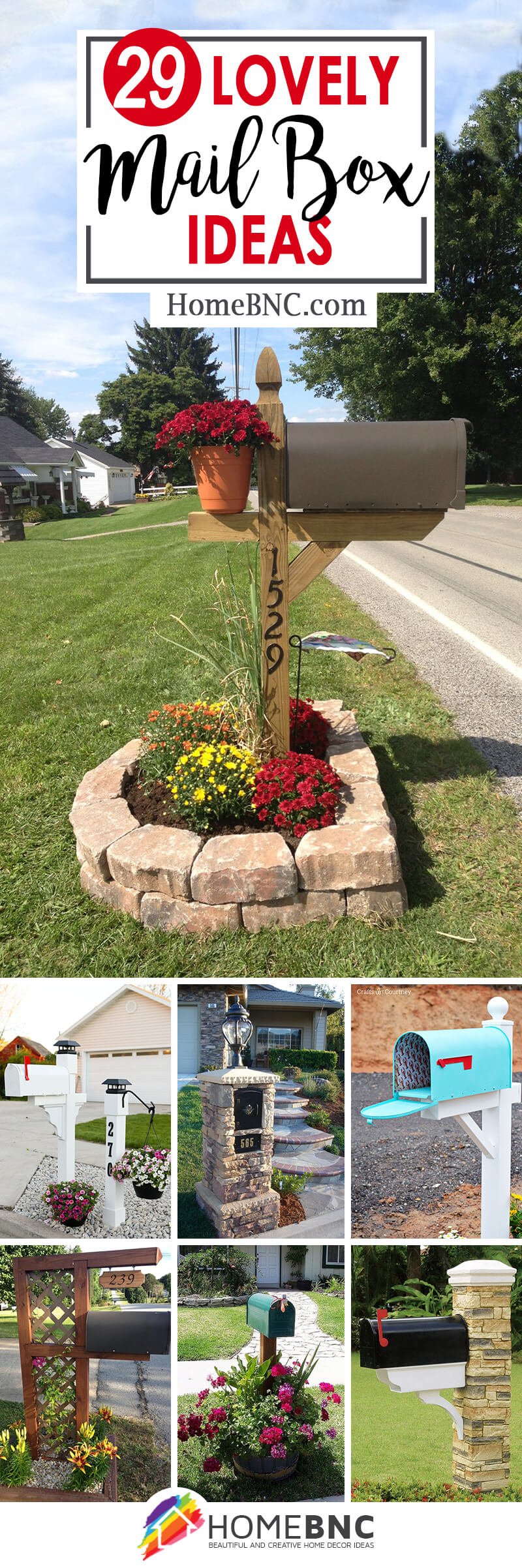 29 Best Mailbox Ideas And Designs For 2021, Mailbox Landscaping Ideas