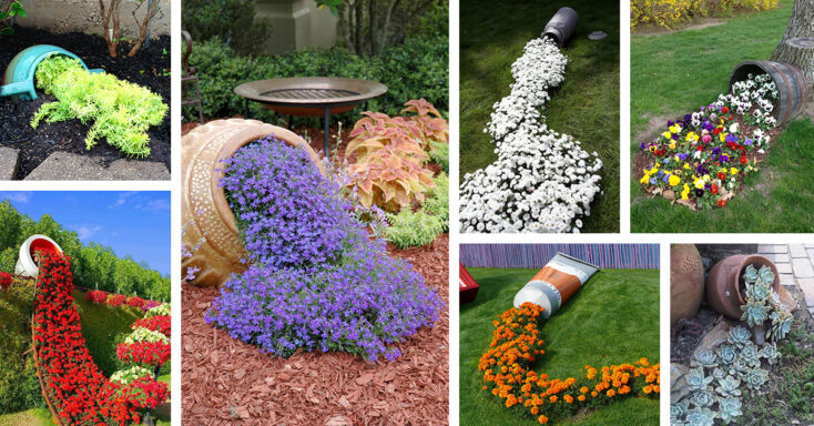 Featured image for 22 Fun Spilled Flower Pot Ideas to Brighten Your Yard with Style