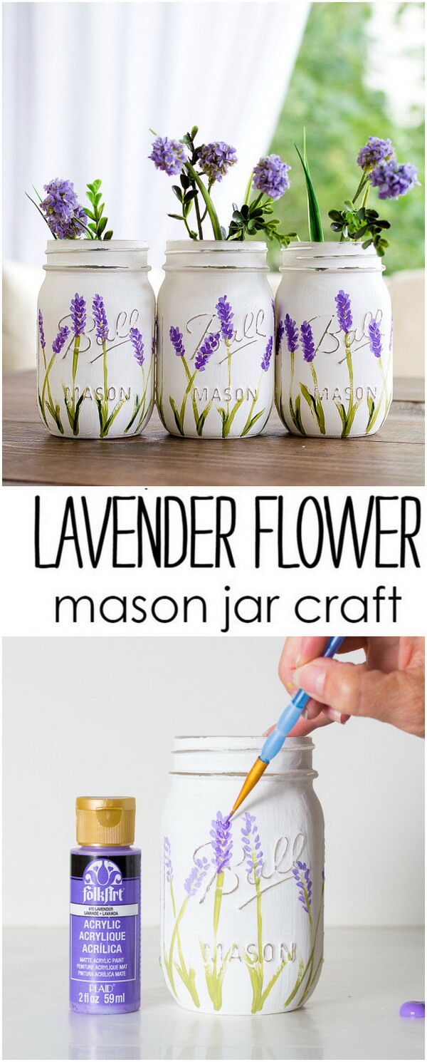Easy Lavender Flower Painting Idea