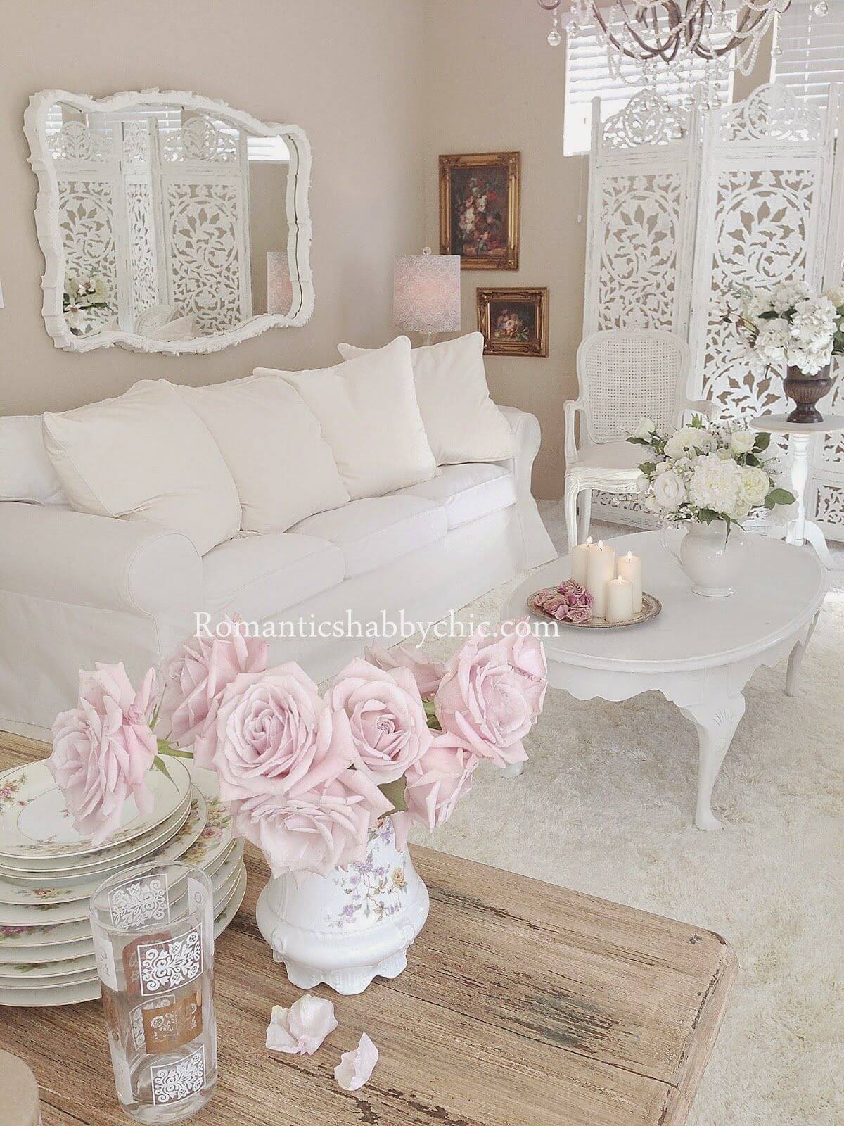 Shabby Chic Living Room Ideas On A Budget   01 Shabby Chic Living Room Decor Ideas Homebnc 