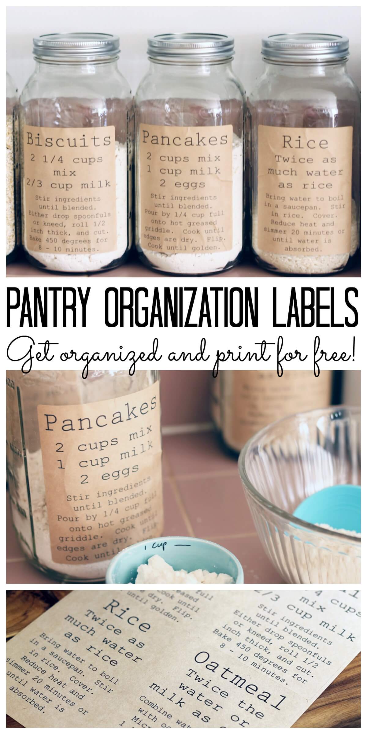 DIY Recipe Labels for Mason Jars