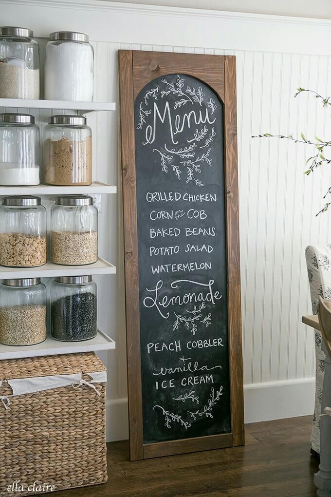 Free Standing Chalkboard Door Project