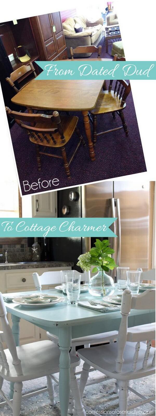 Repaint an Old Kitchen Table Cottage Style