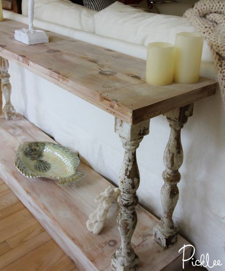 Refinish and Distress a Console Table