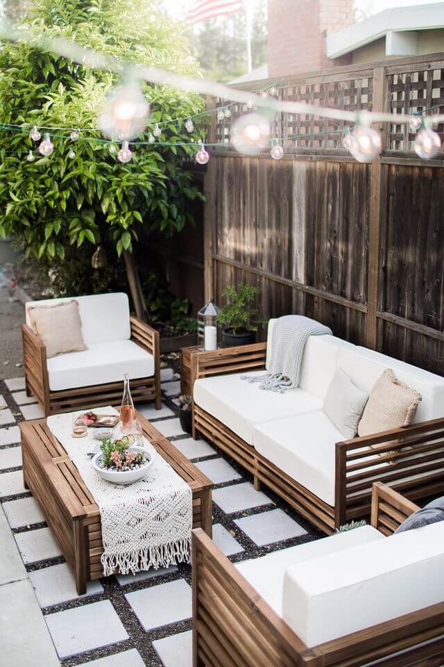 Backyard living space ideas