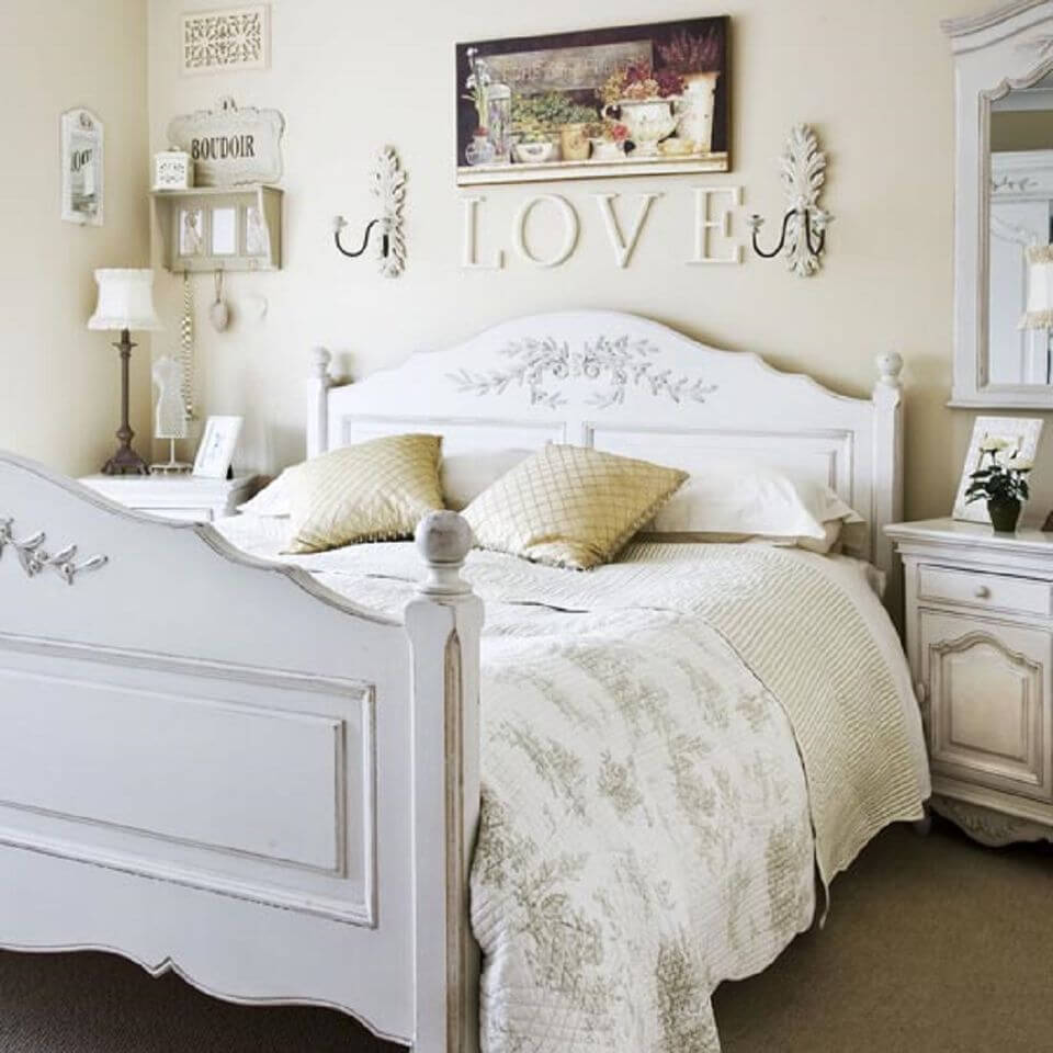 Macrame Wall Hanging In A Country Bedroom