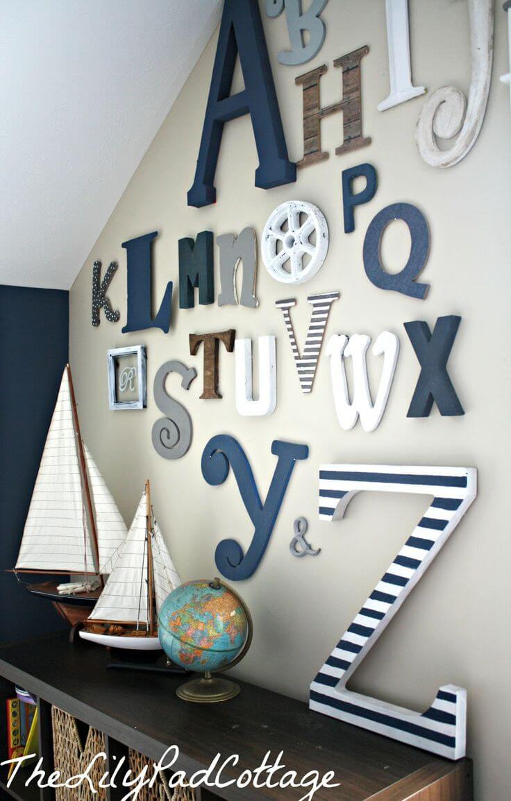 Nautical Themed Alphabet Wall Letters