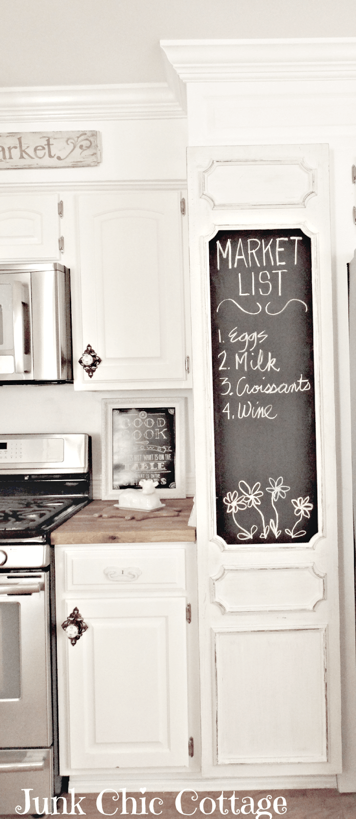 Pantry Door with Oversized Chalkboard