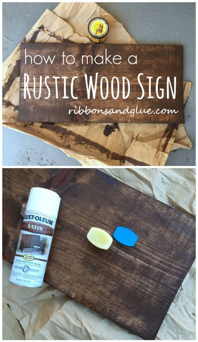 Rustic Wood Sign Project Tutorial